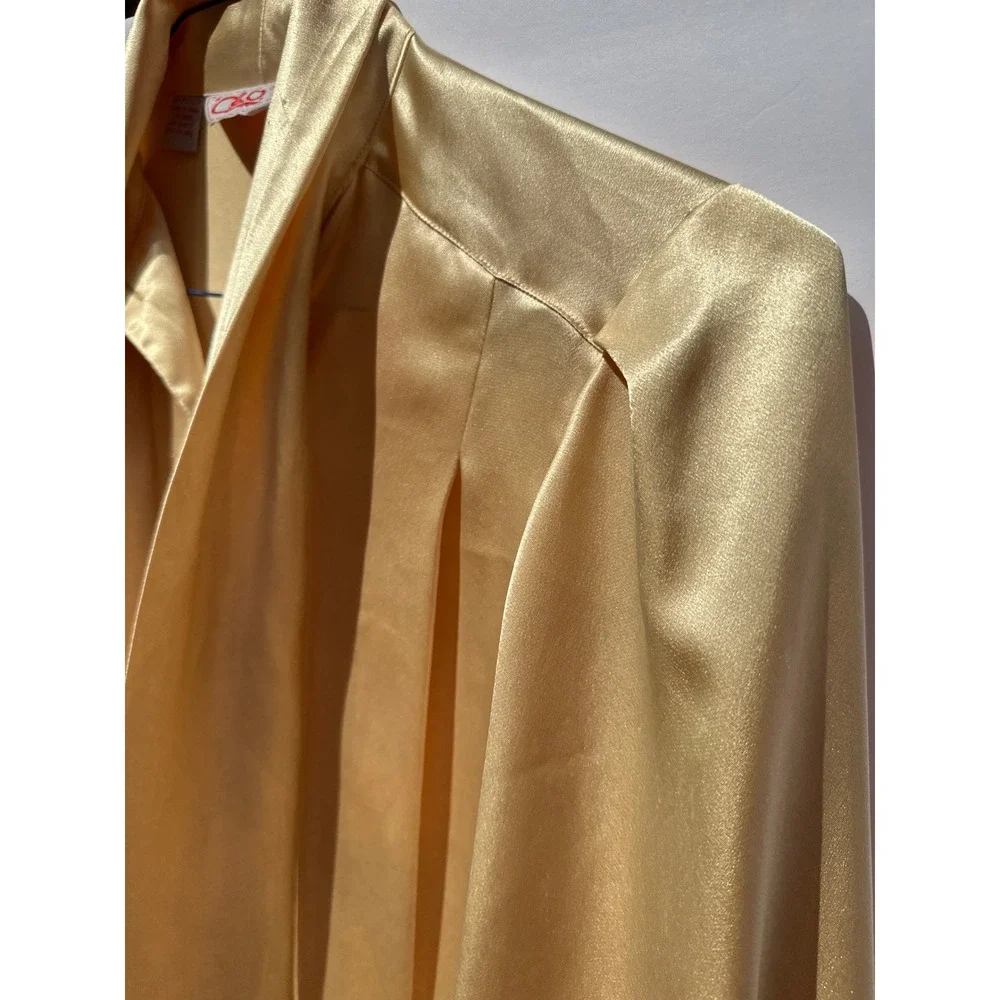 CEO polyester women's long sleeve, soft, gold, medium size - Picture 5 of 8